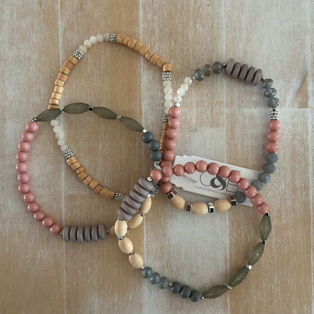Christopher & Banks Multicolor Beaded Bracelet Set